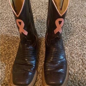 Anderson Bean Breast Cancer Awareness Lizard Boots size Women’s 8.5